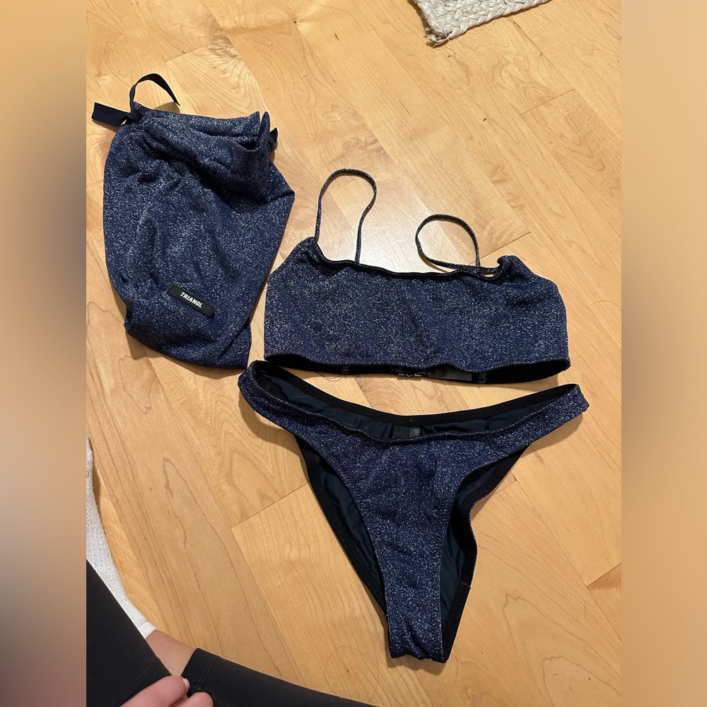Navy Triangl bathing suit